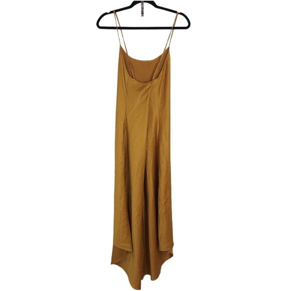 Victorias Secret Collection Womens Slip Dress Gold Satin Midi 80s Y2K Vtg Sz M - Picture 2 of 10